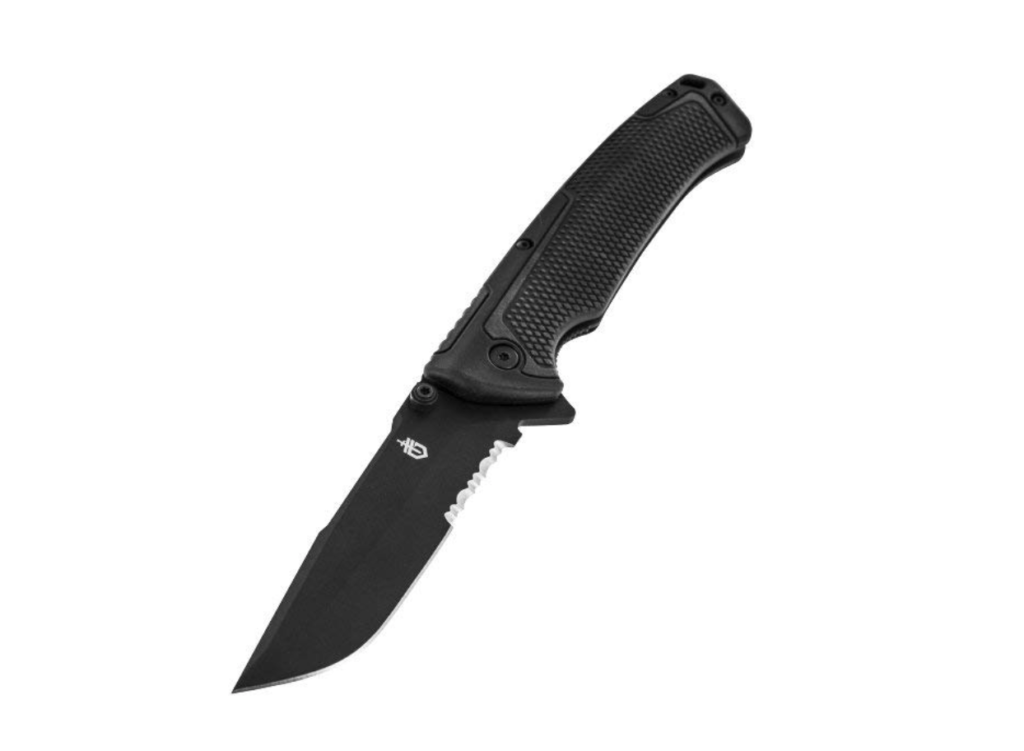 gerber decree folding tactical knife black