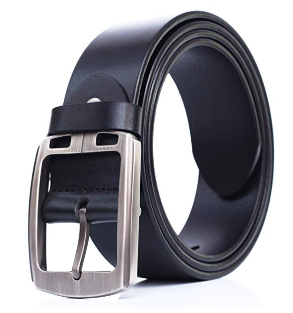 mileke full grain leather belt black