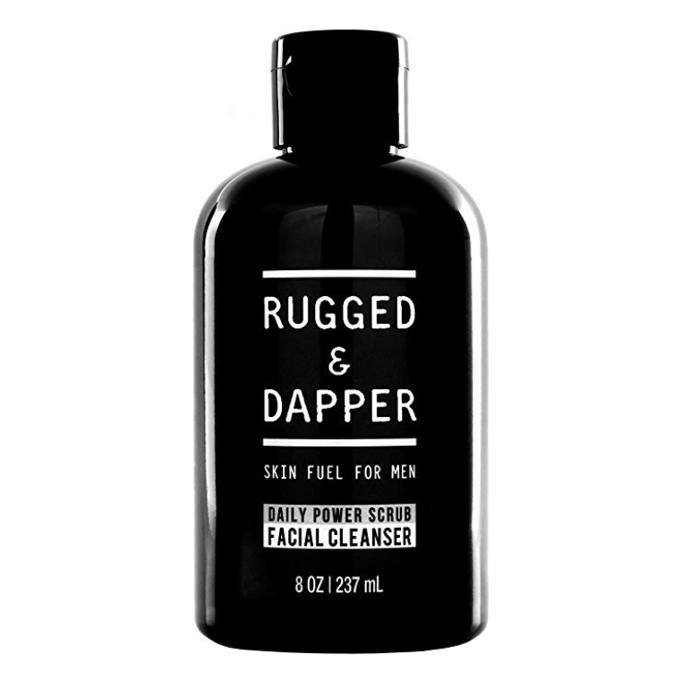 Bottle of Rugged and Dapper facial cleanser - best men's face wash for oily skin