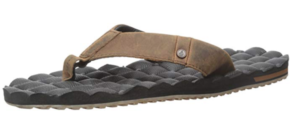 mens leather flip flops