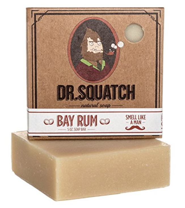 Dr. Squatch Bay Rum best bar soap for men 5 ounce bar