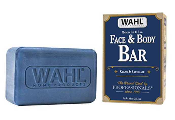 Wahl face and body bar soap with packaging