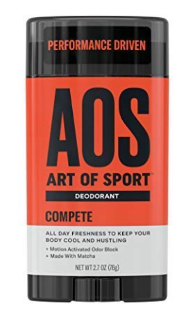 2.7 ounce stick of Art of Sport men's deodorant without aluminum. Compete scent.