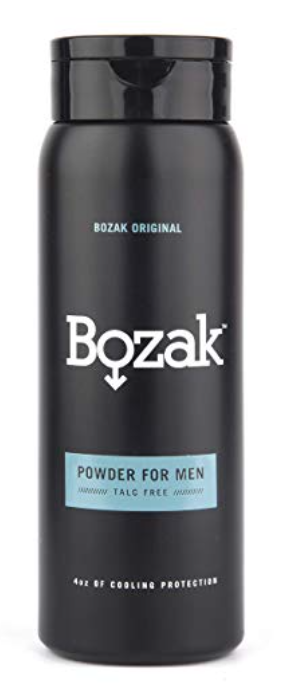 4 ounce bottle of Bozak powder for men's balls and body