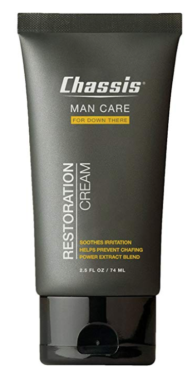 2.5 ounce tube of Chassis Restoration Cream for men's balls and body