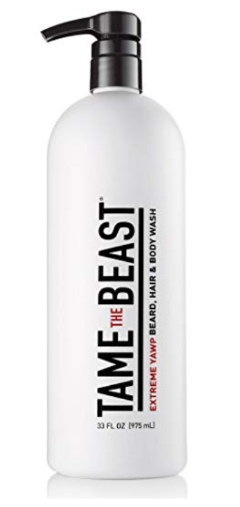 33 ounce bottle of Tame the Beast wash for men's balls and body