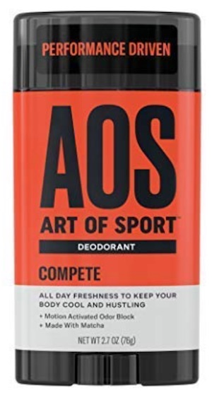 2.7 ounce stick of Art of Sport - best men's deodorant without aluminum. Compete scent.