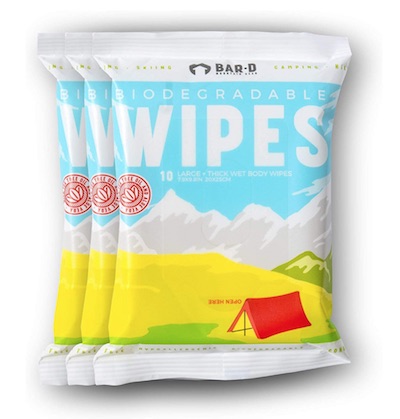 3 packs of Bar-D camping wipes