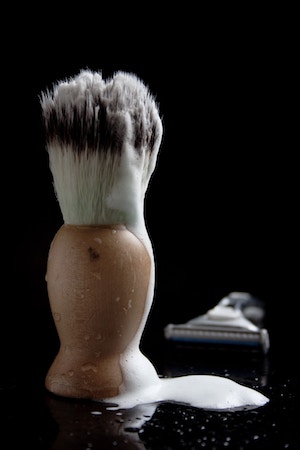 Shave brush with lather