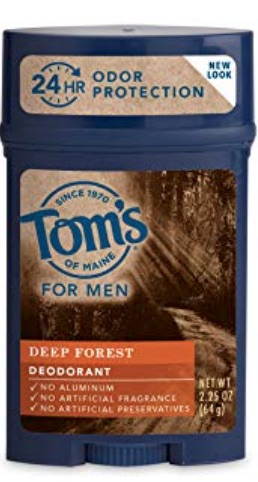 2.25 ounce stick of Tom's of Maine men's deodorant without aluminum. Deep forest scent.