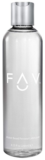 Bottle of Fav personal lube for sensitive skin