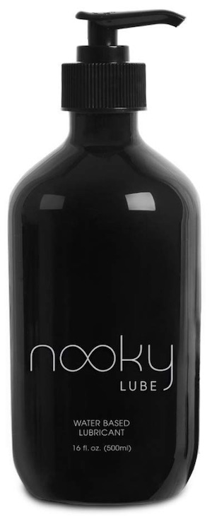 Pump bottle of Nooky Lube for sensitive skin