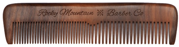 Rocky Mountain Barber Company wooden hair comb