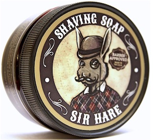 Jar of Sir Hare shave soap - best smelling shave soaps for men