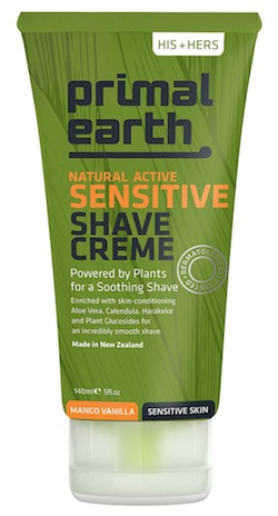 Tube of Primal Earth shave creme - best natural shave creams for men