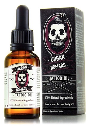Bottle of Urban Nomads Tattoo Oil - Tattoo Brightener