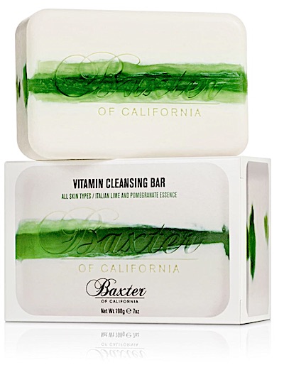 Bar of Baxter of California soap - Italian Lime and Pomegranate scent