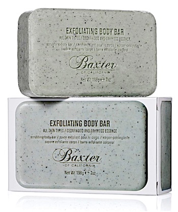 Bar of Baxter of California Exfoliating Body Bar - Cedarwood and Oak Moss scent 