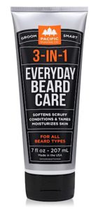 A bottle of Pacific Shave Co. leave-in beard conditioner