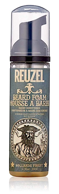 A bottle of Reuzel Foam leave-in beard conditioner