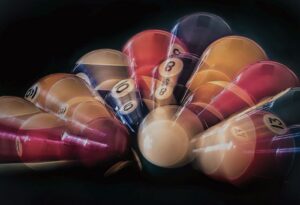 Pool balls breaking