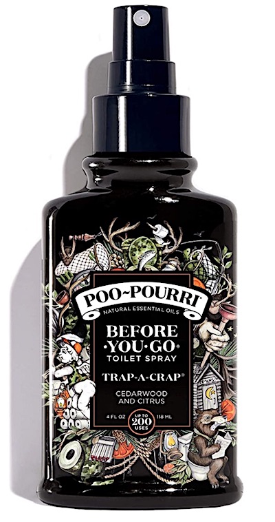 Bottle of Poo-Pourri Trap-A-Crap toilet spray