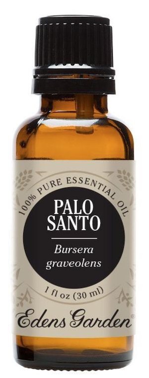 Bottle of Palo Santo essential oil.