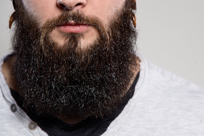 Close up picture of a bearded man
