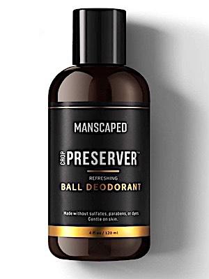 Bottle of Manscaped The Crop Preserver lotion for men's balls