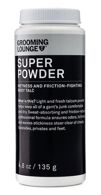 A bottle of Grooming Lounge Super Powder for men