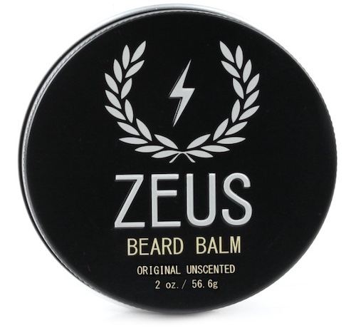 A tin of Zeus unscented beard balm